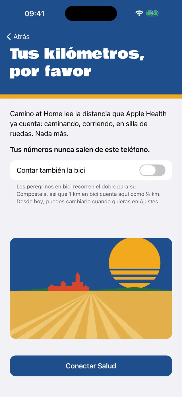El paso de Salud con el interruptor para contar también la bici.
